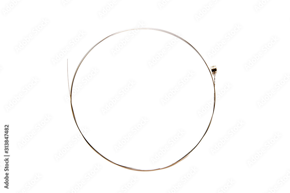 Guitar string isolated on white background Guitar string isolated on white background