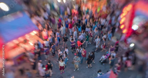 Wallpaper Mural Timelapse clip of people shopping in chinatown during Chinese year festival season, Singapore Torontodigital.ca
