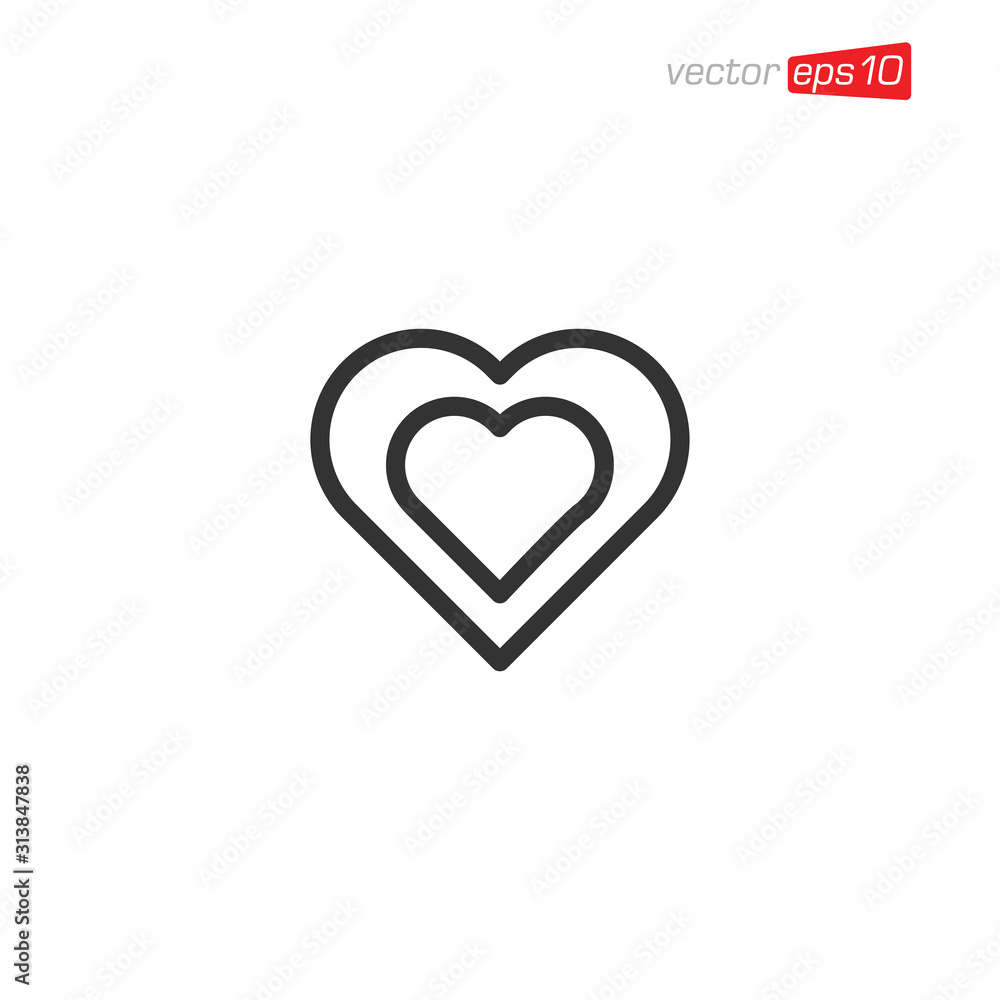 Heart Love Logo Icon Design Vector