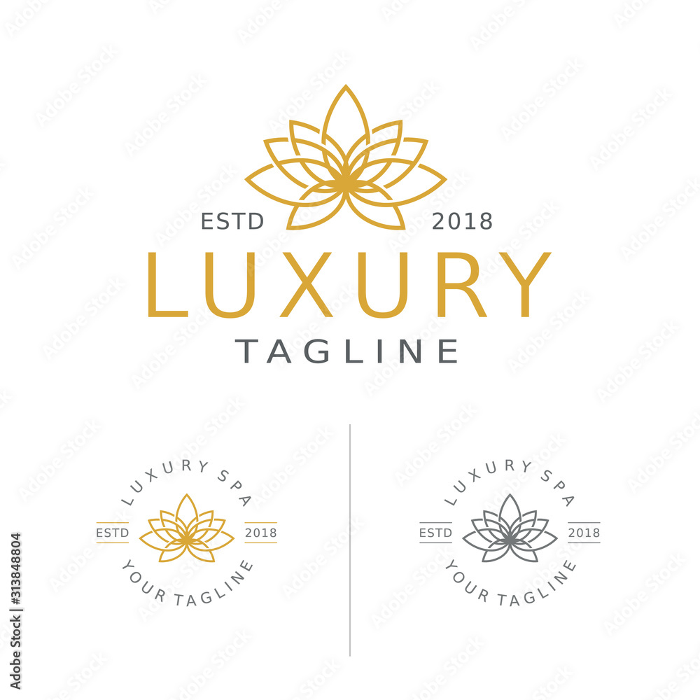Fototapeta premium Luxury Beauty And Spa Logo Design Template