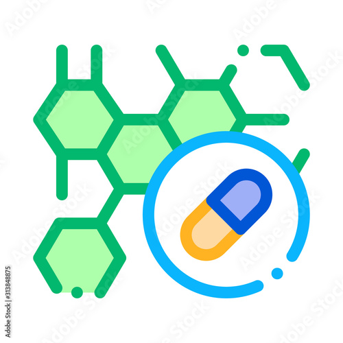 Effect of Drugs on Body Supplements Icon Vector Thin Line. Contour Illustration
