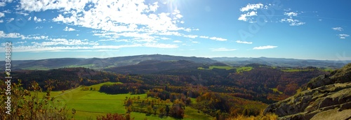 landscape in the mountains in autumn