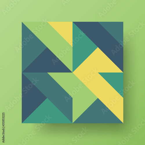 Amazing business advertisement vector mural art square banner mock up. Modern corporate abstract geometric illustration design layout background. Company identity quadrangle texture brochure template.