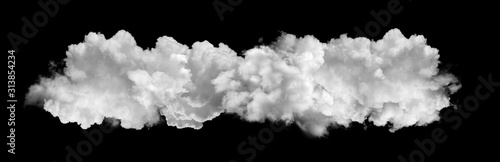 Fototapeta białe chmury na czarnym tle