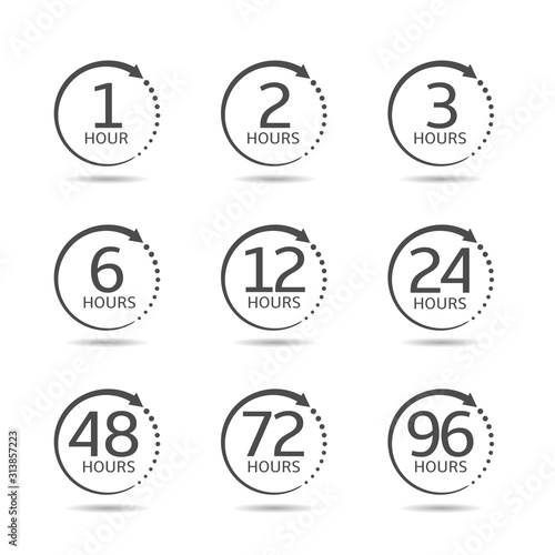 Hours clock arrow