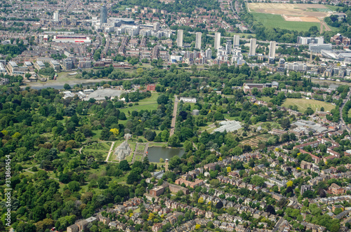 Aerial View of Kew Gardens, London