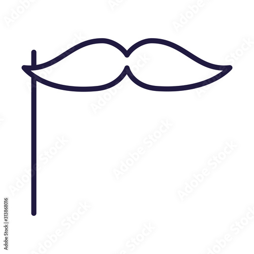 Isolated party mustache mask vector design