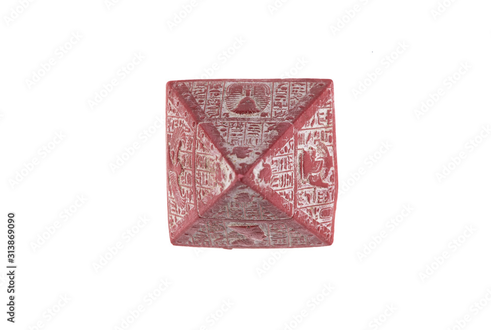 souvenir egyptian pyramid isolated on white background souvenir egyptian pyramid isolated on white background