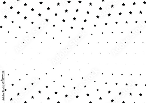 Abstract halftone dotted background. Monochrome pattern with stars. Vector modern futuristic texture for posters, sites, business cards, postcards, labels and stickers. Design mock-up layout.