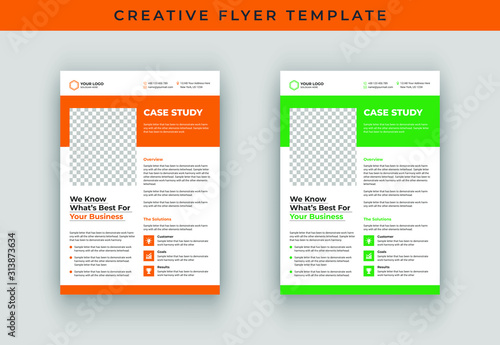 Case study flyer template design
