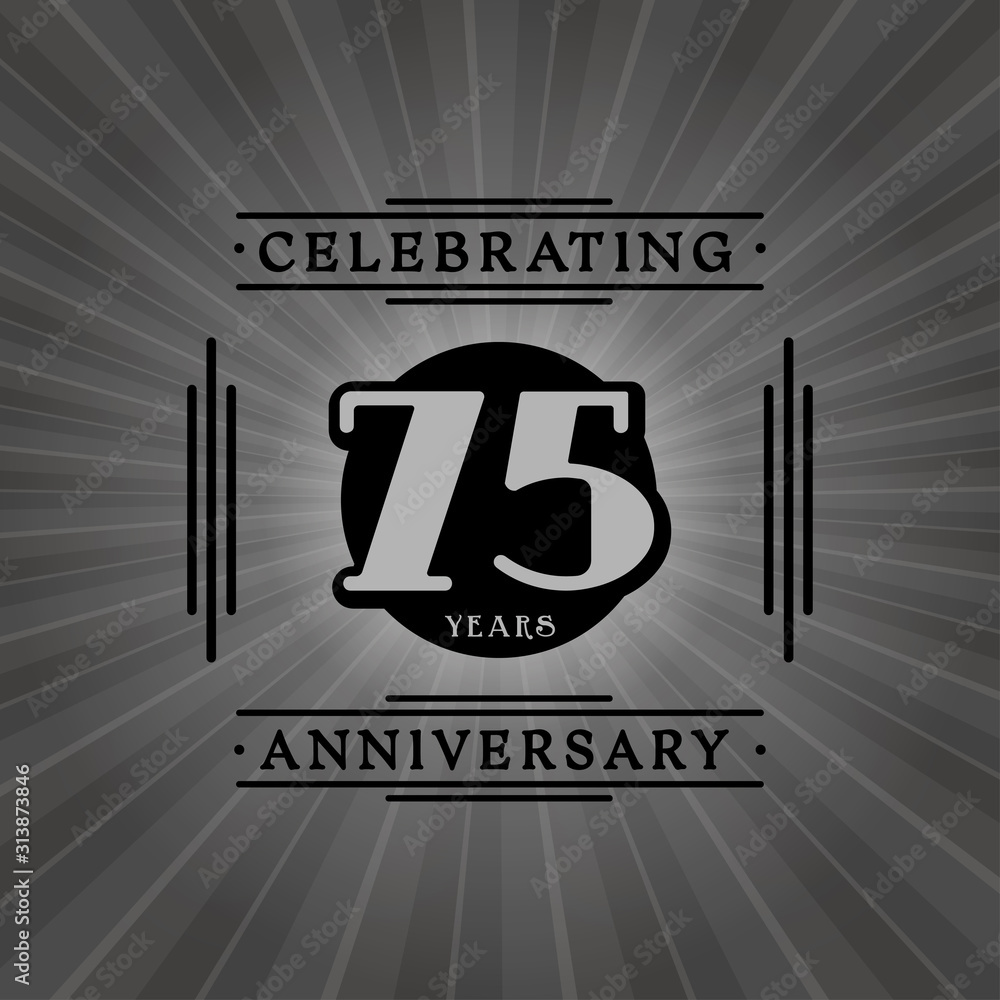 75 years anniversary celebration design template. 75th logo. Vector and ...