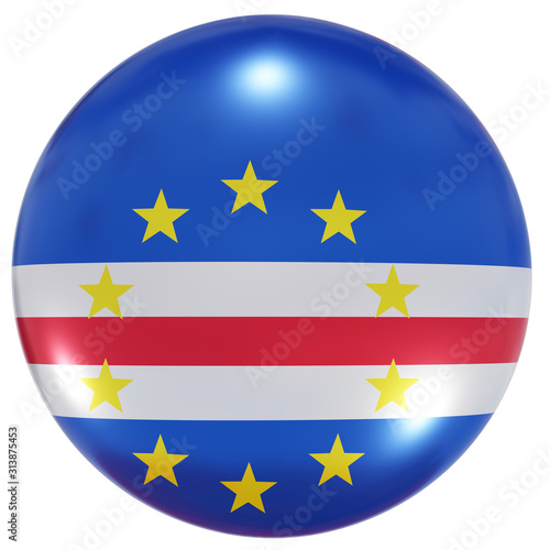 Free Download Cape Verde national flag button - GFXLoad