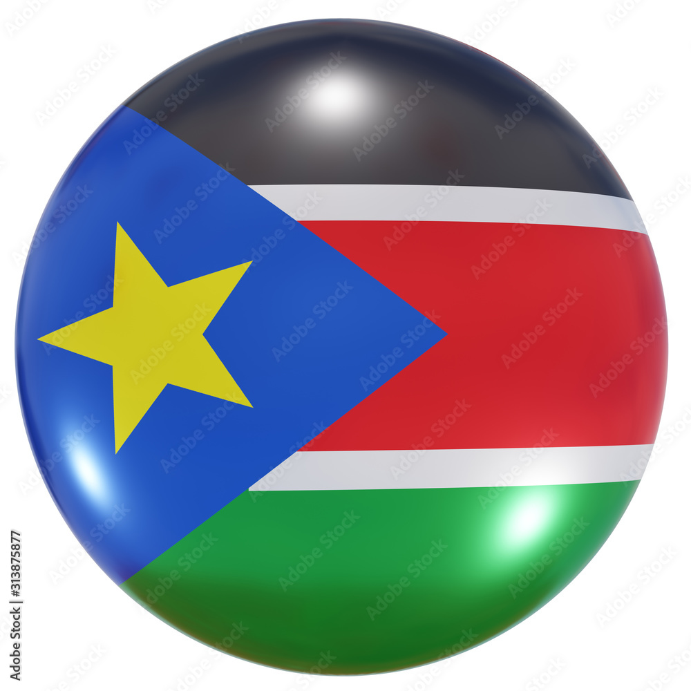 South Sudan national flag button South Sudan national flag button