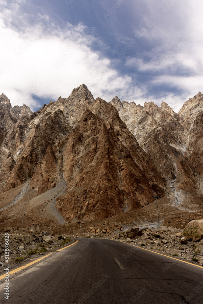  A beautiful view of mountain landscape in Pakistan