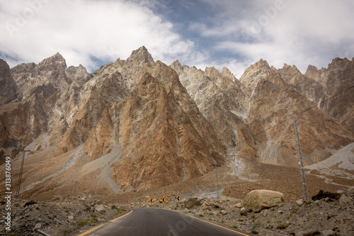  A beautiful view of mountain landscape in Pakistan