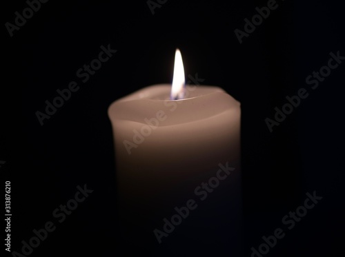 candle, mourning candle, white candle, wick, candle in the dark, candle on a black background, fire, flame, celebration, mourning, night, evening, romantic dinner, darkness, darkness, light