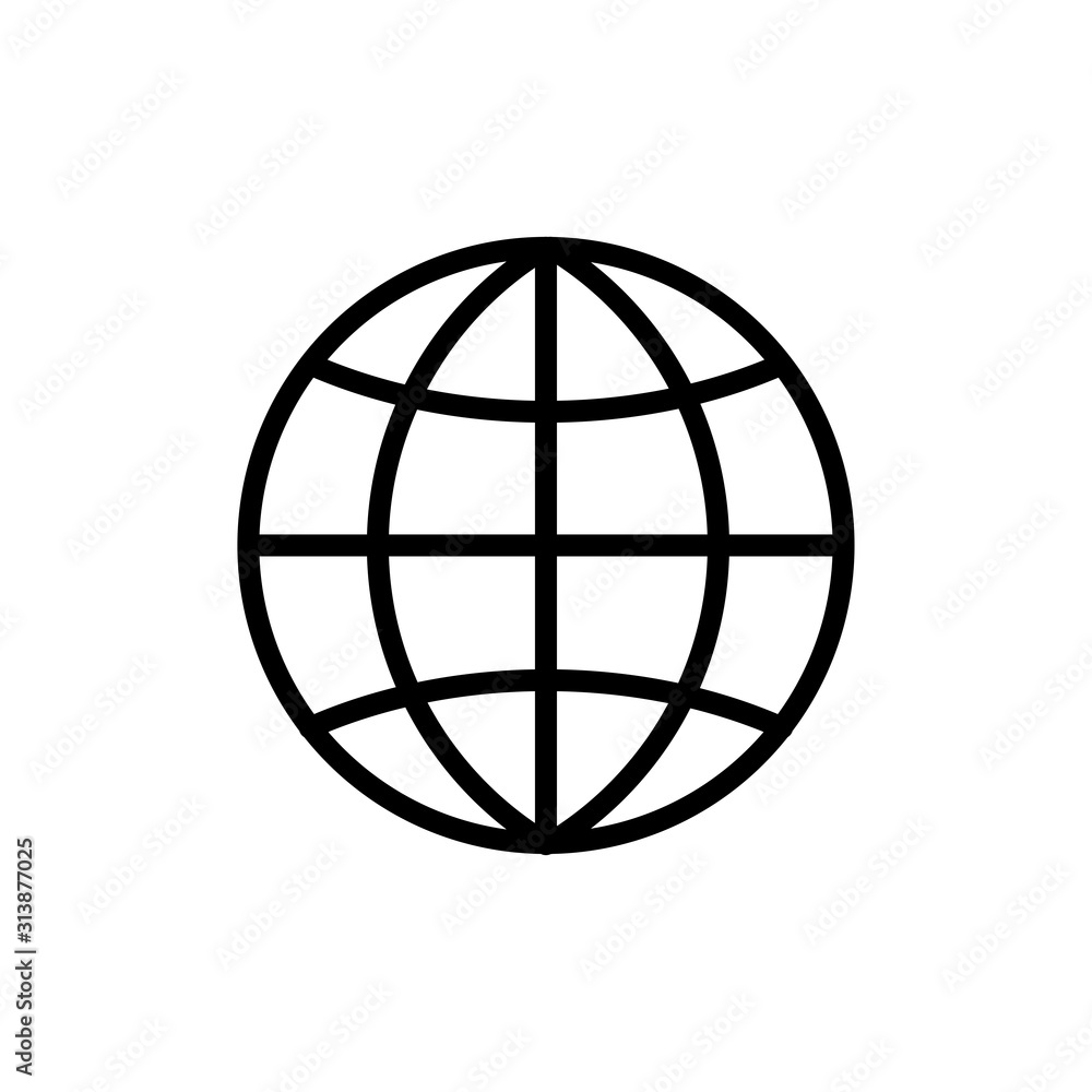 Globe icon vector simple design Globe icon vector simple design