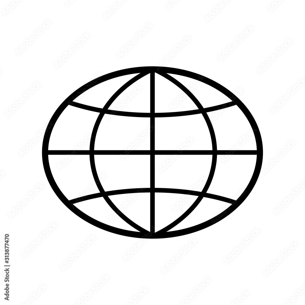 Globe icon vector simple design Globe icon vector simple design