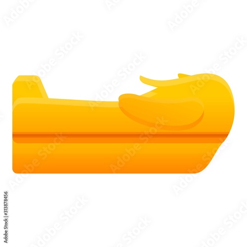 Pharaoh sarcophagus icon. Cartoon of pharaoh sarcophagus vector icon for web design isolated on white background