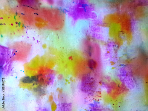 Colorful bright watercolor abstract background. Colored spots on paper. © Владимир Лешанков