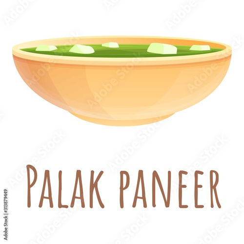 Palak paneer icon. Cartoon of palak paneer vector icon for web design isolated on white background