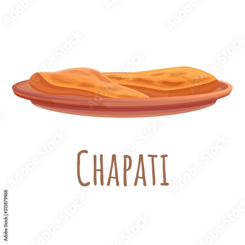 Chapati icon. Cartoon of chapati vector icon for web design isolated on white background