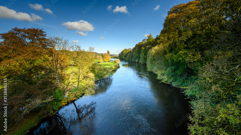 Blackwater river beside lismore castle in Ireland Blackwater river beside lismore castle in Ireland