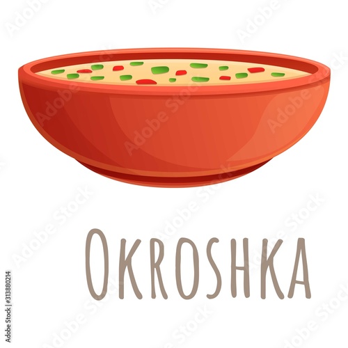 Okroshka icon. Cartoon of okroshka vector icon for web design isolated on white background