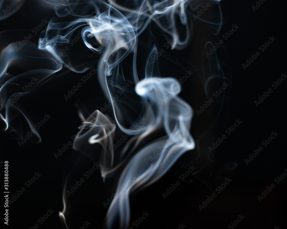 Fototapeta premium Smoke on a black background