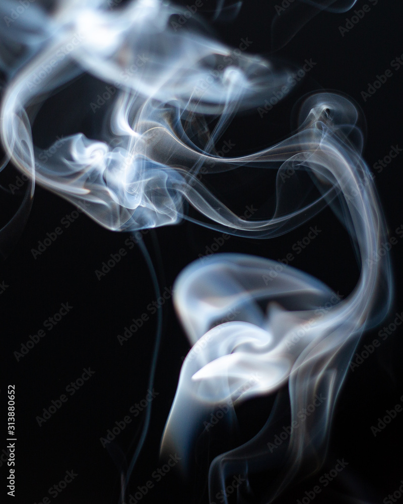 Smoke on a black background Smoke on a black background