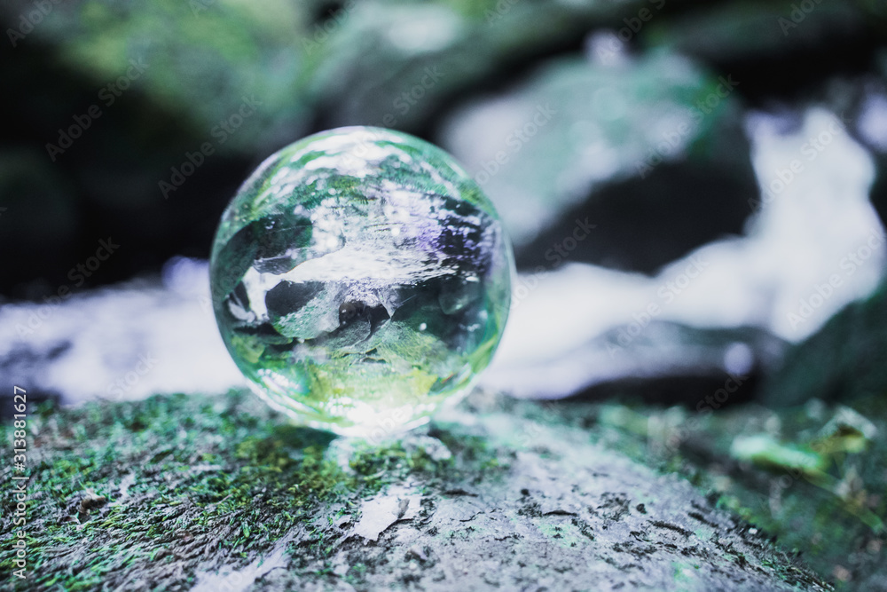 Lensball waterfall Lensball waterfall