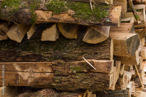 Geschlichteter Holzstoss