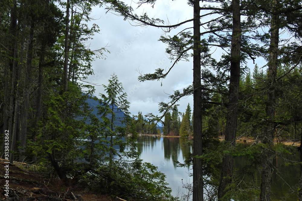 Beautiful Lake Wenatchee scenery, Chelan, Washington State.