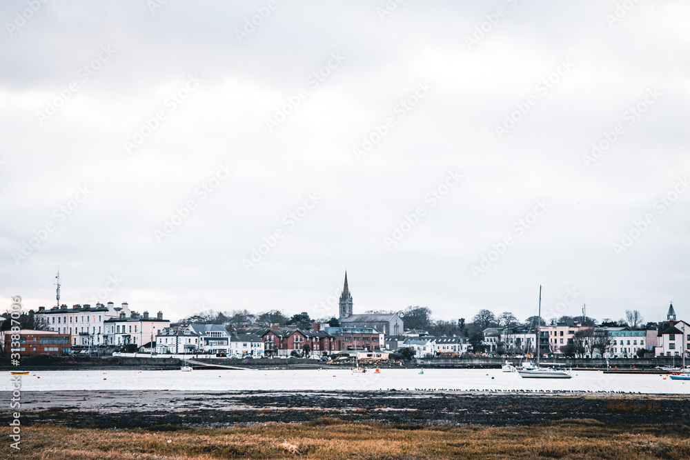 The Malahide Town During A Cloudy Day.