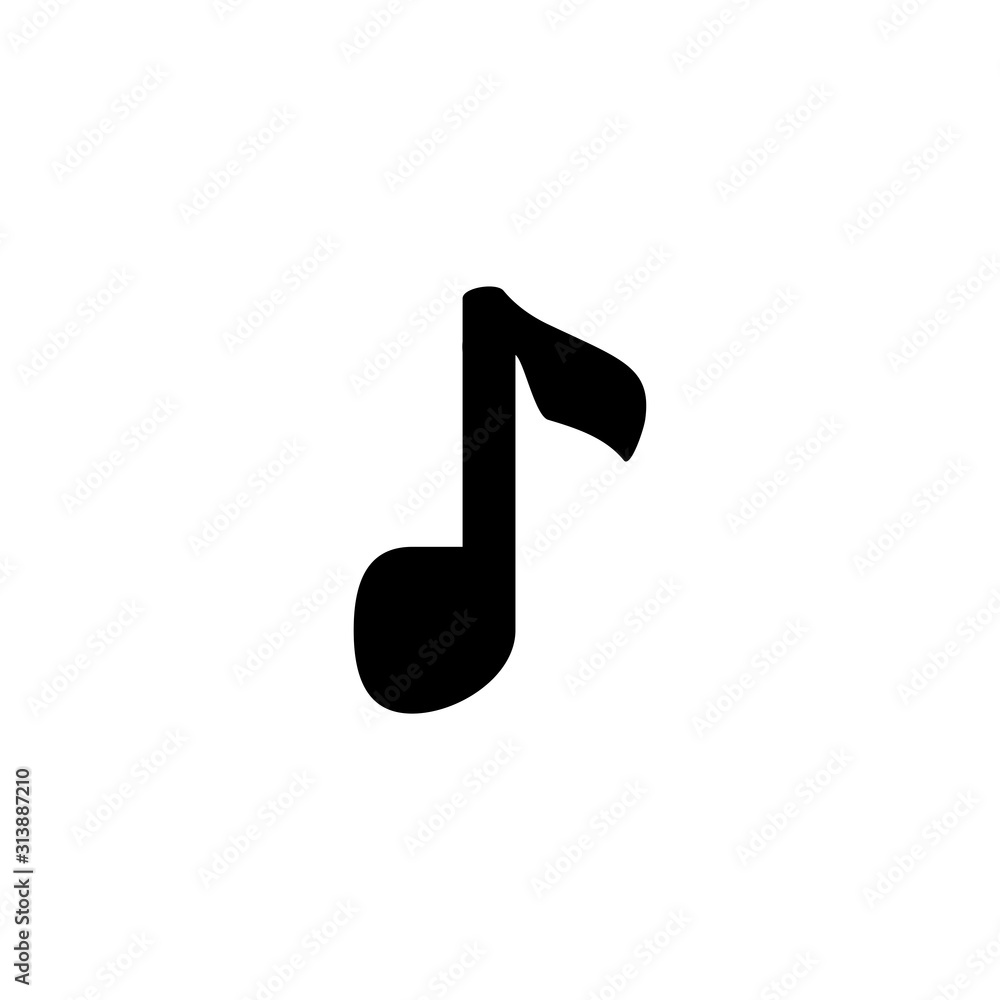 Music note icon. Melody symbol. Logo design element Music note icon. Melody symbol. Logo design element