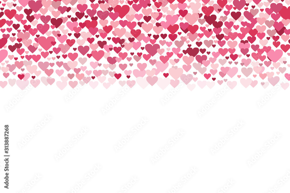 EPS 10 vector. Cute red and pink hearts. Valentines day concept.