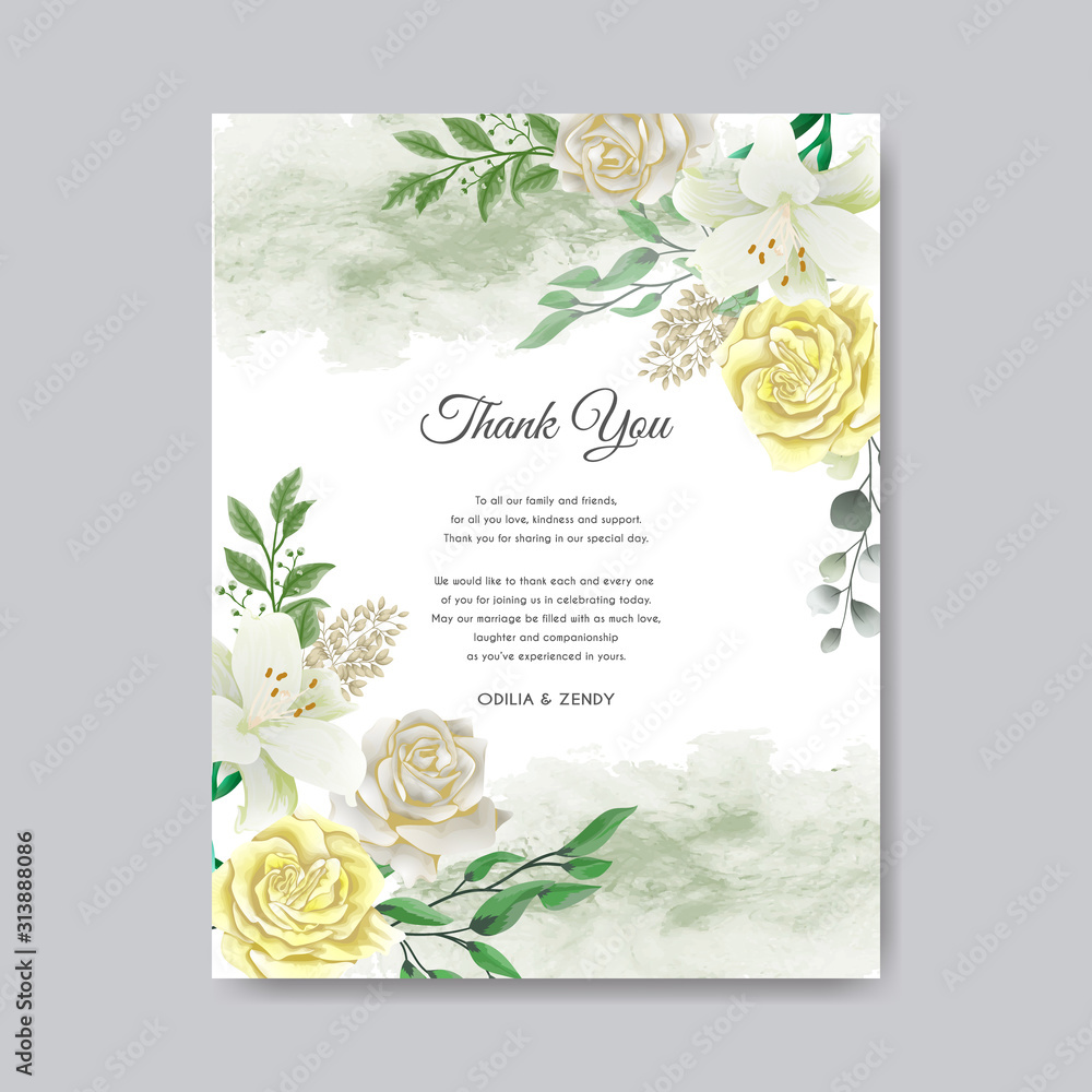 romantic flower vector wedding invitation romantic flower vector wedding invitation