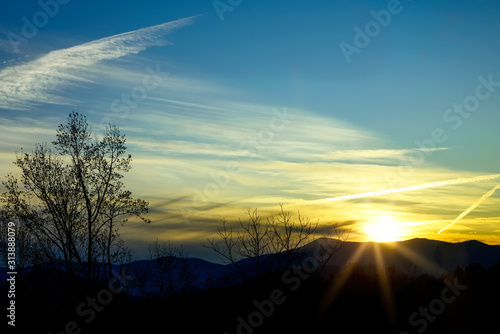 Sunset Over the North Carolina Mountains