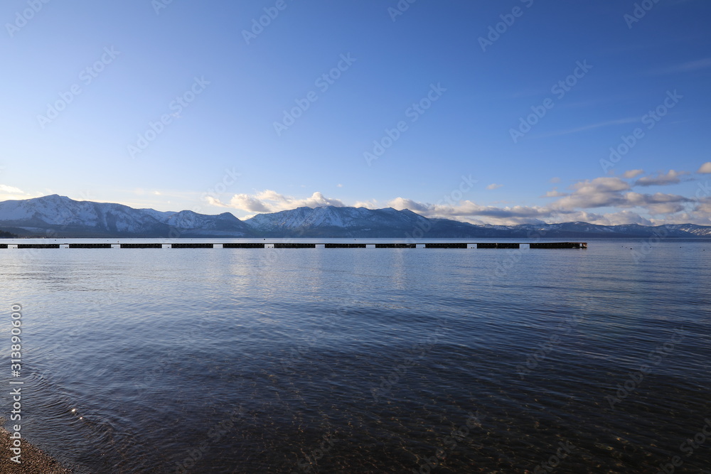 Scenic overlook Lake Tahoe from the shores.