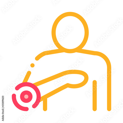 Heartache Icon Vector. Outline Heartache Sign. Isolated Contour Symbol Illustration
