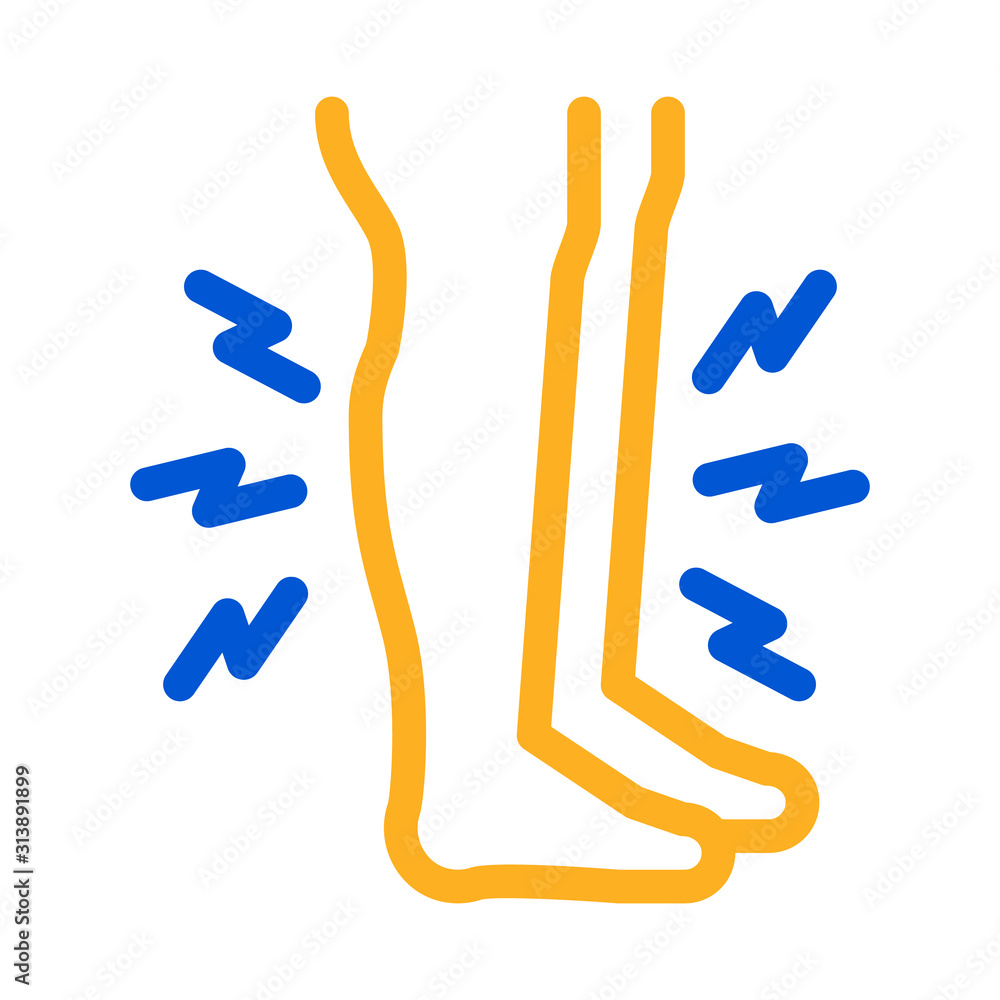 Muscle Pain Icon Vector. Outline Muscle Pain Sign. Isolated Contour Symbol Illustration Muscle Pain Icon Vector. Outline Muscle Pain Sign. Isolated Contour Symbol Illustration