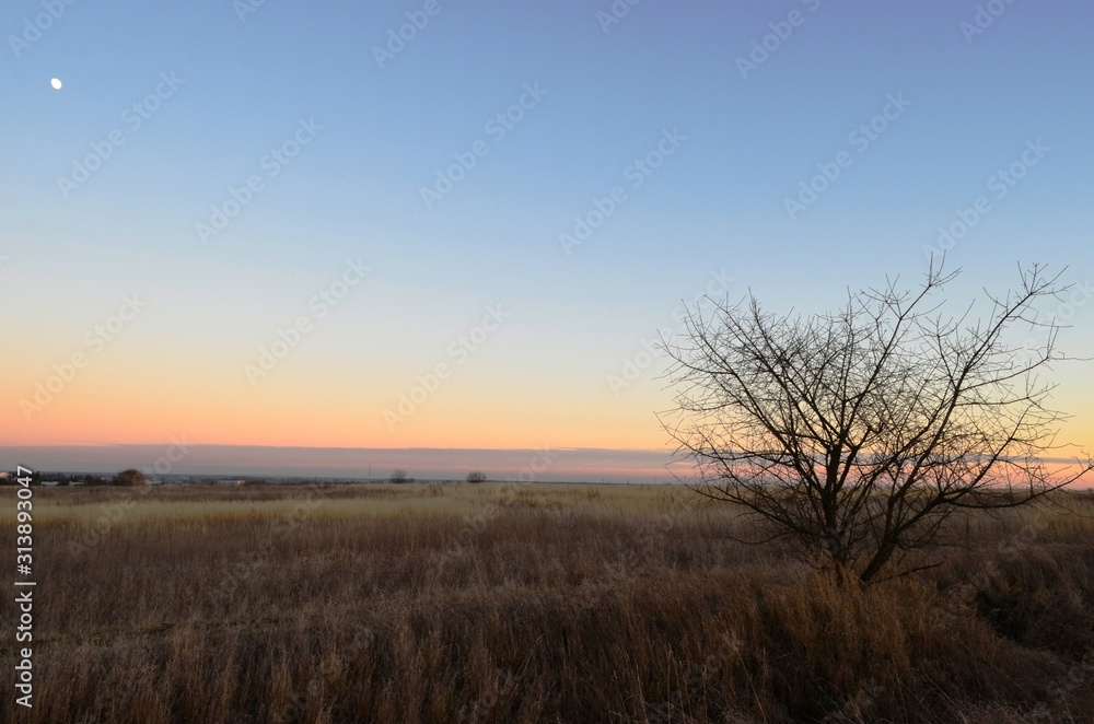 Evening sky colors