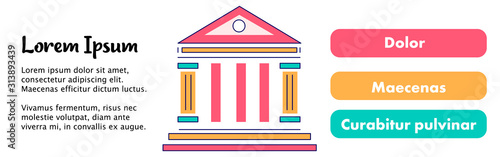 Banner for the website for the theater, opera, museum. Minimalistic theatre creative poster template.