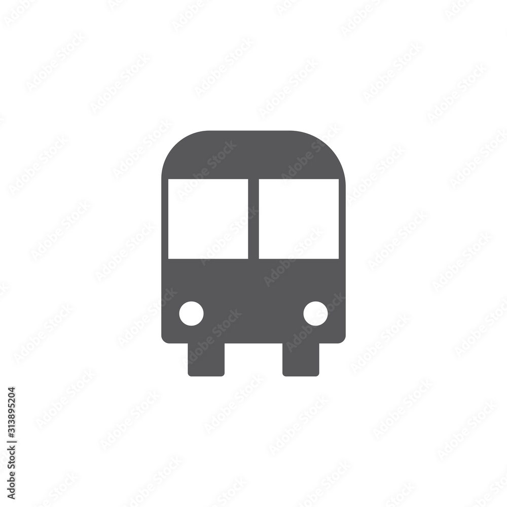 Bus monochrome simple icon. Vector design. Bus monochrome simple icon. Vector design.
