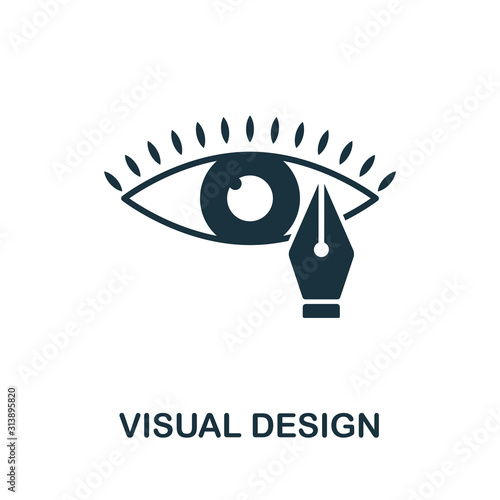 Visual Design icon. Simple element from design technology collection. Filled Visual Design icon for templates, infographics and more