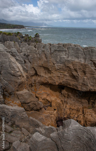 Paparoa National Park. Punakaiki. Pancake Rocks. Coast. Rocks.