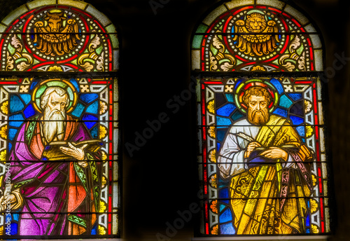 Saints Luke Mark Stained Glass Saint Mary s Catholic Church San Antonio Texas