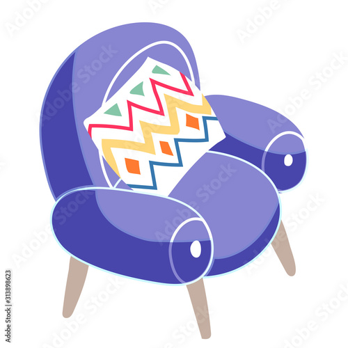 Armchair furniture for playroom in kindergarten