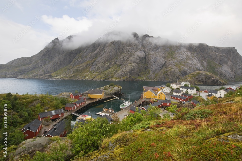 Fishing village on the Lofoten Islands Norway