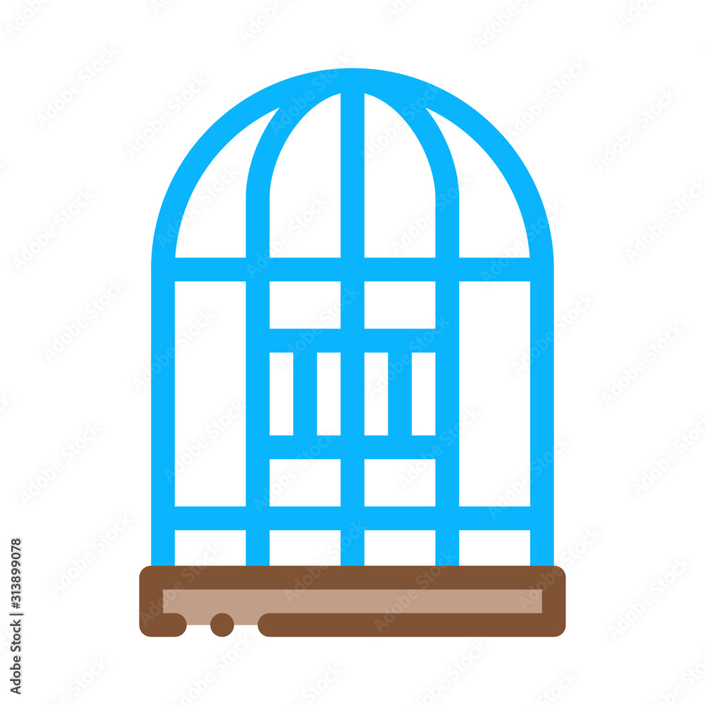 Parrot Cage Icon Vector. Outline Parrot Cage Sign. Isolated Contour Symbol Illustration Parrot Cage Icon Vector. Outline Parrot Cage Sign. Isolated Contour Symbol Illustration